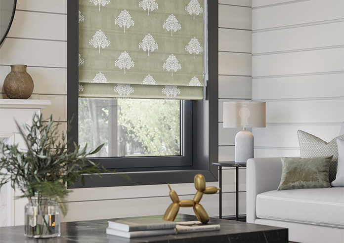 William Morris At Home Marigold Tree Embroidery, Nettle - Twist&Fit Roman Blind - Image 5